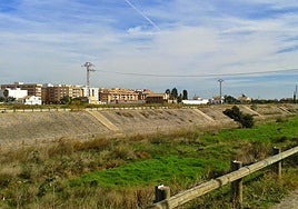 El barranco del Carraixet, a su paso por Almàssera.