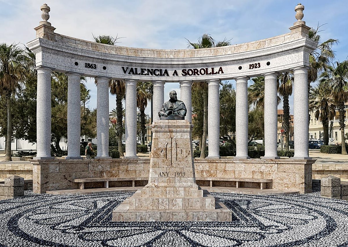 Imagen secundaria 1 - Recreaciones virtuales del munumento a Sorolla.