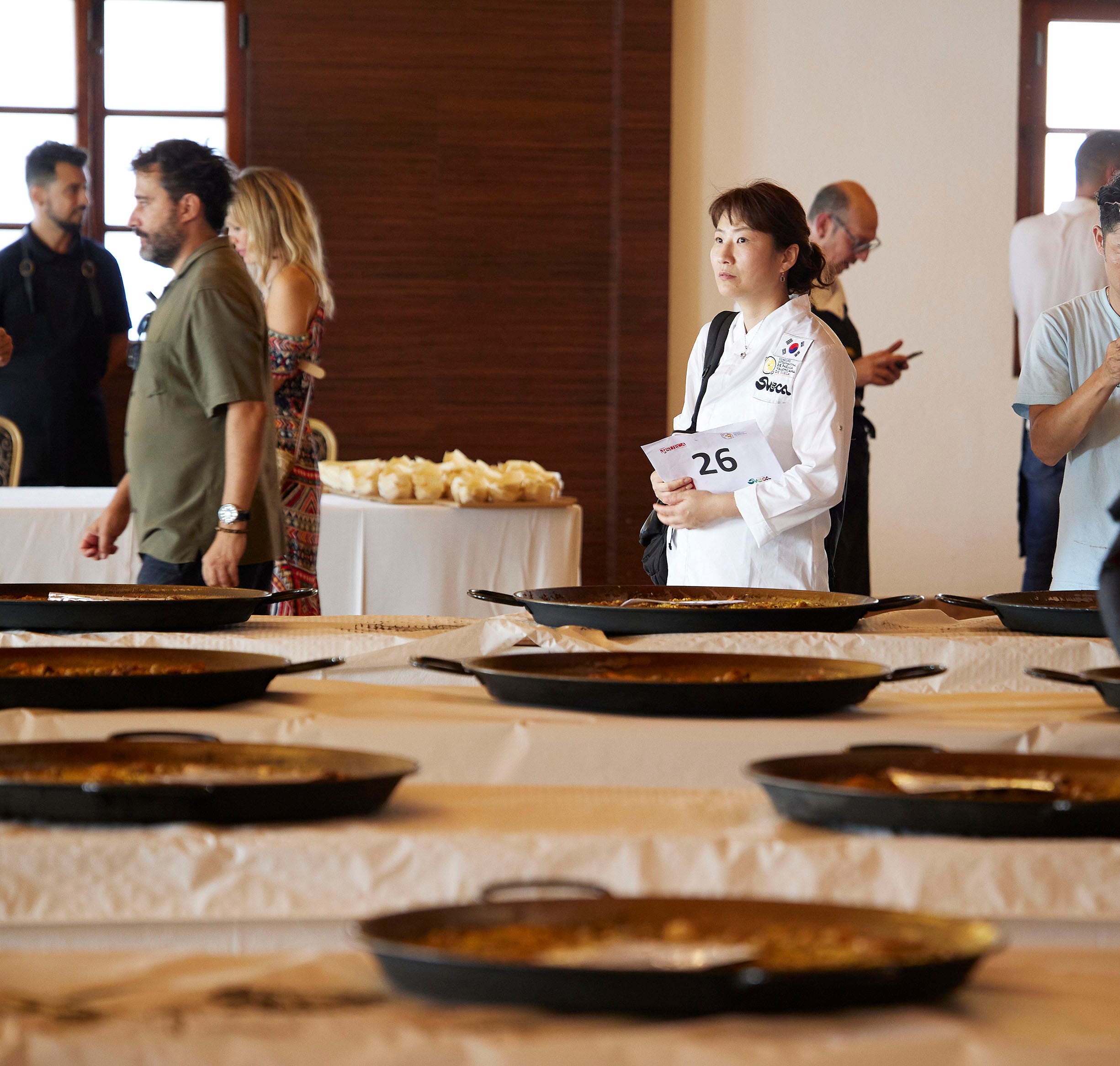 Una edición anterior del Concurs Internacional de Paella Valenciana de Sueca.