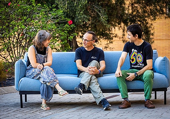 De izquierda a derecha, Anna Valentín, Carles Gago y Pedro Zorrila .