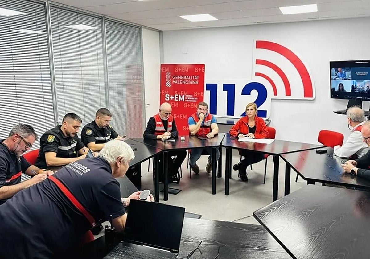 Una imagen de la reunión del Cecopi el día de la dana.