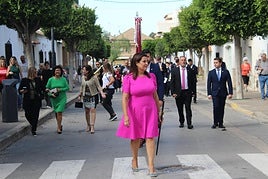 Eva Tejedor, alcaldesa de San Antonio de Benagéber, durante un acto.