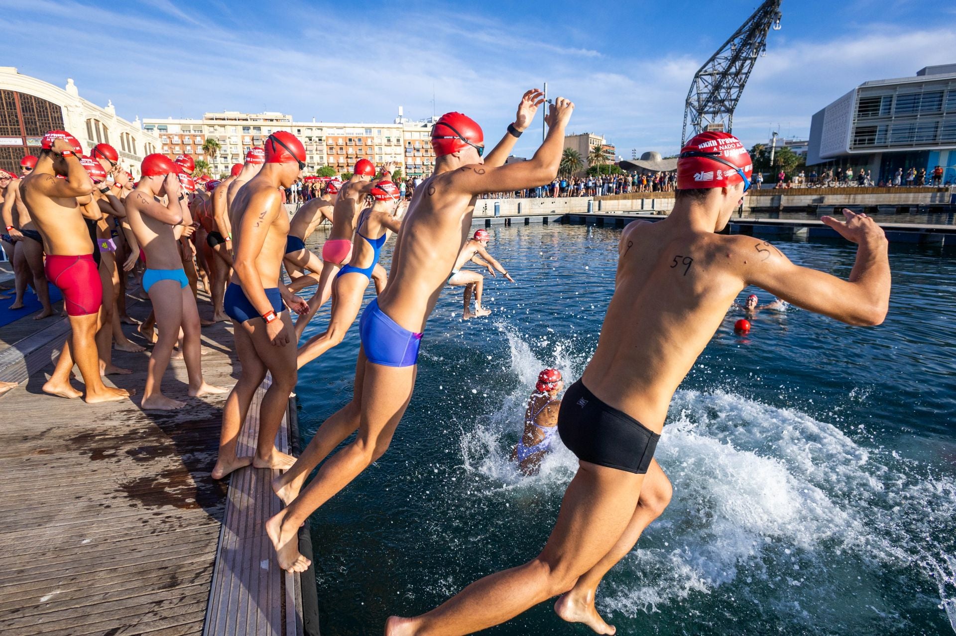 Búscate en la Travesía a nado del Puerto de Valencia de este sábado