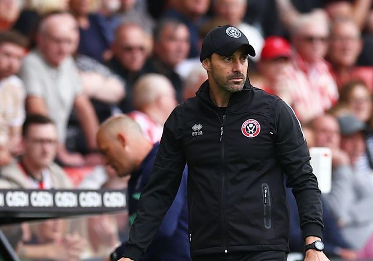 Rubén Sellés, en un partido con el Sheffield United.