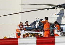 Imagen de archivo de una intervención del helicóptero medicalizado de la Generalitat.
