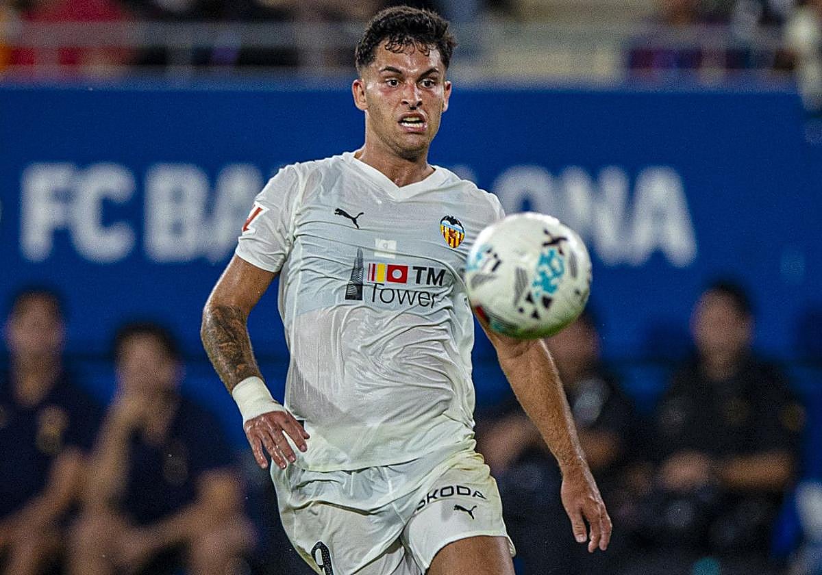 Hugo Duro, ante el Barça.