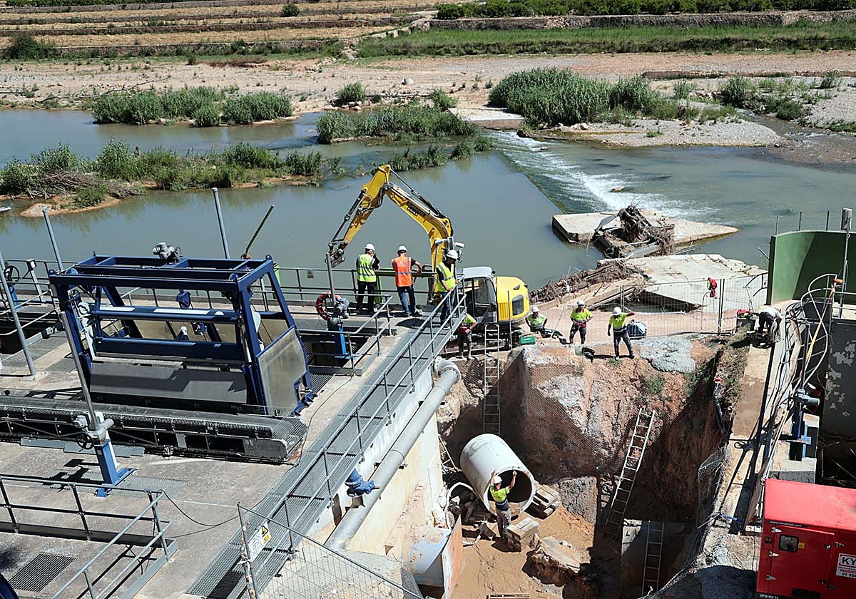 Obras en la planta potabilizadora de La Presa.