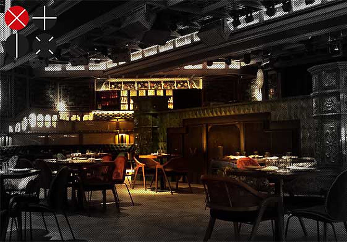 Interior del restaurante.