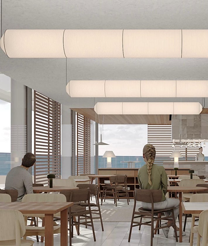 Imagen secundaria 2 - Recreaciones de los nuevos restaurantes de la playa de la Malvarrosa.