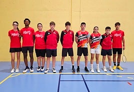 Deportistas participantes del Club Bádminton Xàtiva.