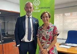 Ignacio de Loyola Torán y Vicenta Rodríguez, secretario autonómico y presidenta de ESCACV.