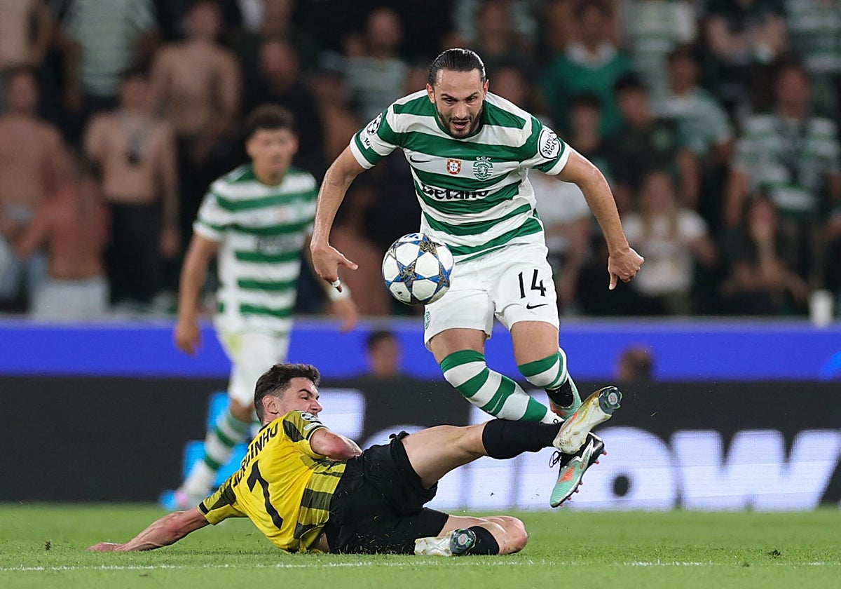 Kochorashvili, en el partido de Champions League.