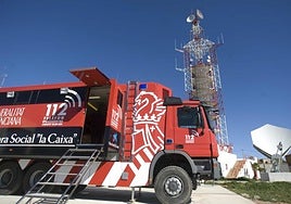 Un camión del Centro de Coordinación de Emergencias de la Generalitat.