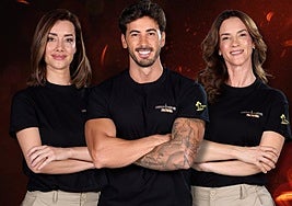 Los tres nominados de este jueves en 'Supervivientes. Adara, Iván y Elena.