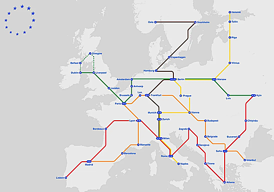 Adiós a los vuelos en Europa: así será el 'metro' europeo que conectará decenas de ciudades