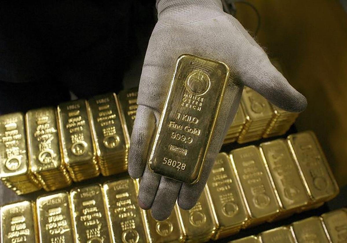 Lingotes de oro en una imagen de archivo.