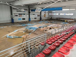 Canchas destrozadas por la dana en Benetússer.