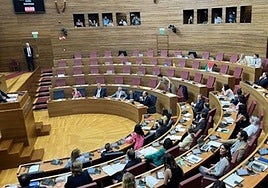 Carlos Mazón este martes en el debate de política general.