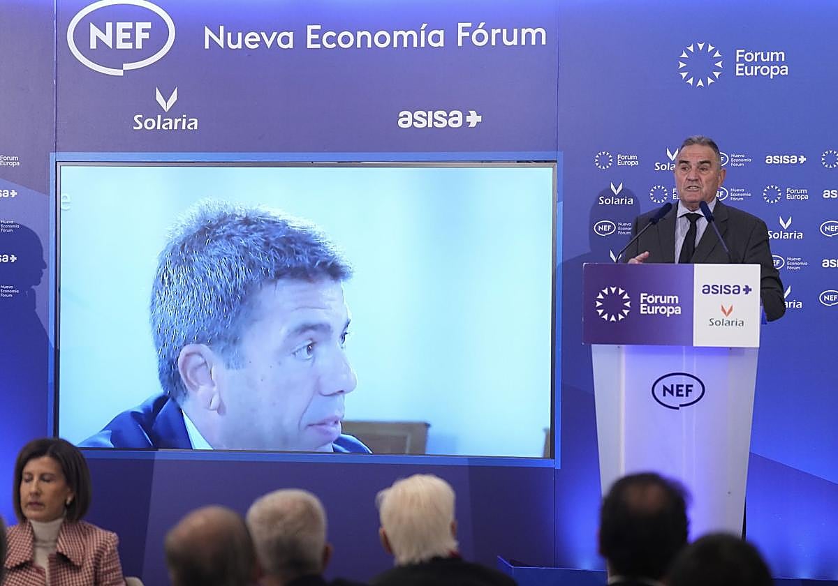 Gan Pampols durante el desayuno informativa.