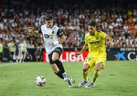 Último precedente en Mestalla entre Valencia y Villarreal.