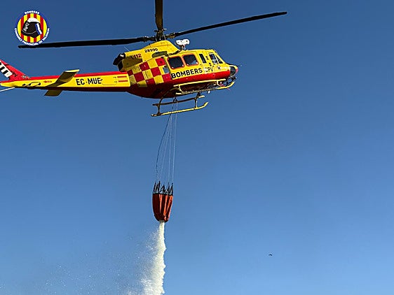 Imágenes aéreas del incendio.