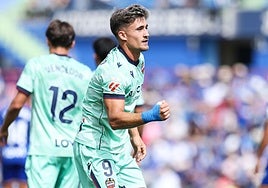 Iván Romero, con el Levante ante el Getafe.