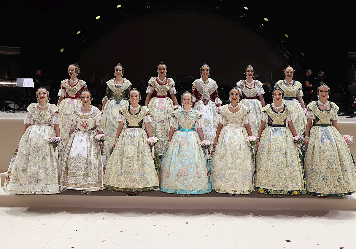 Las 13 aspirantes a fallera mayor de Valencia 2026.