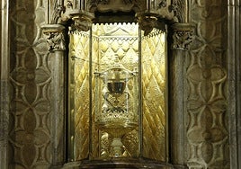 El Santo Cáliz en la antigua sala capitular de la Catedral de Valencia.