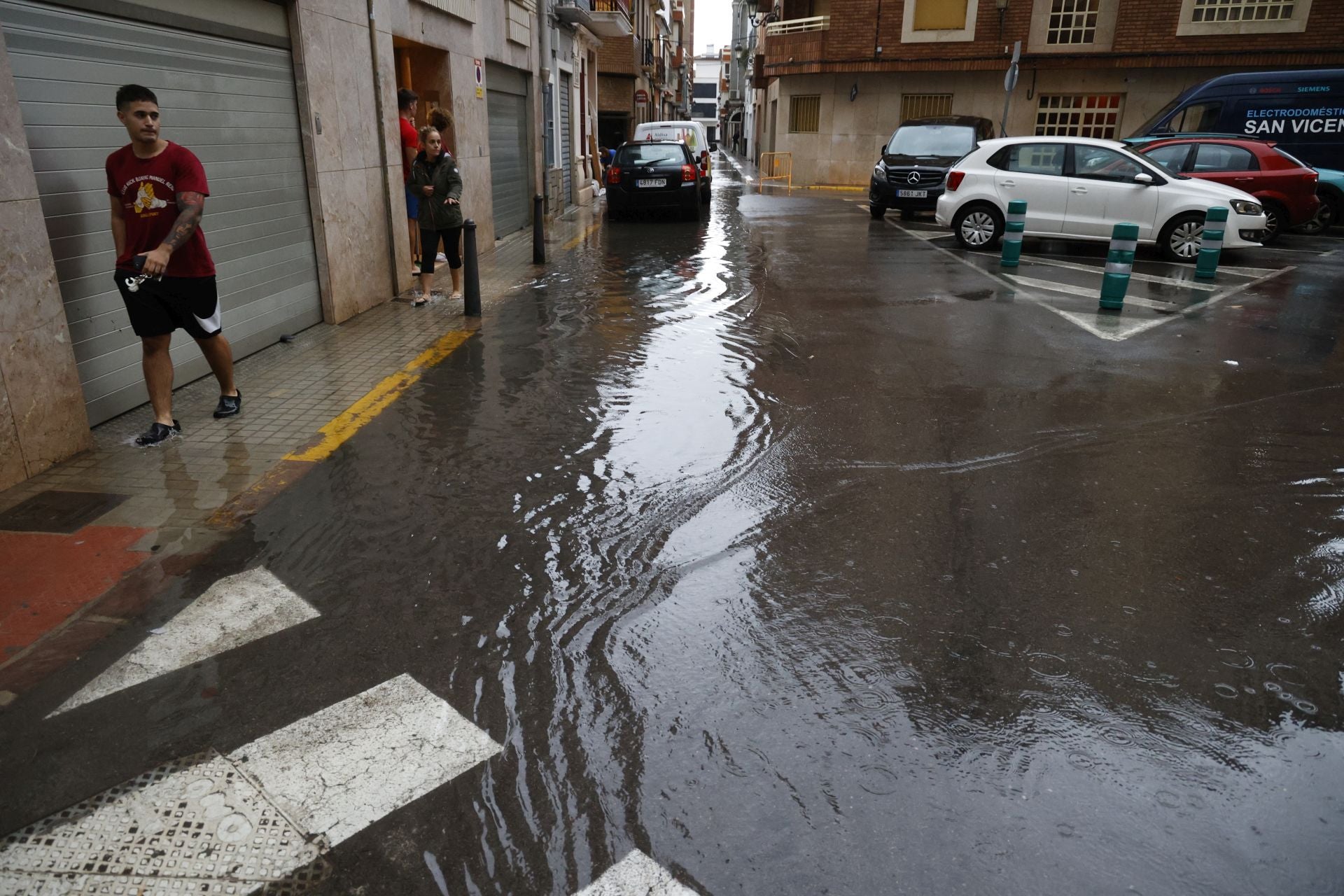 FOTOS | Las calles de Sueca anegadas por la tormenta
