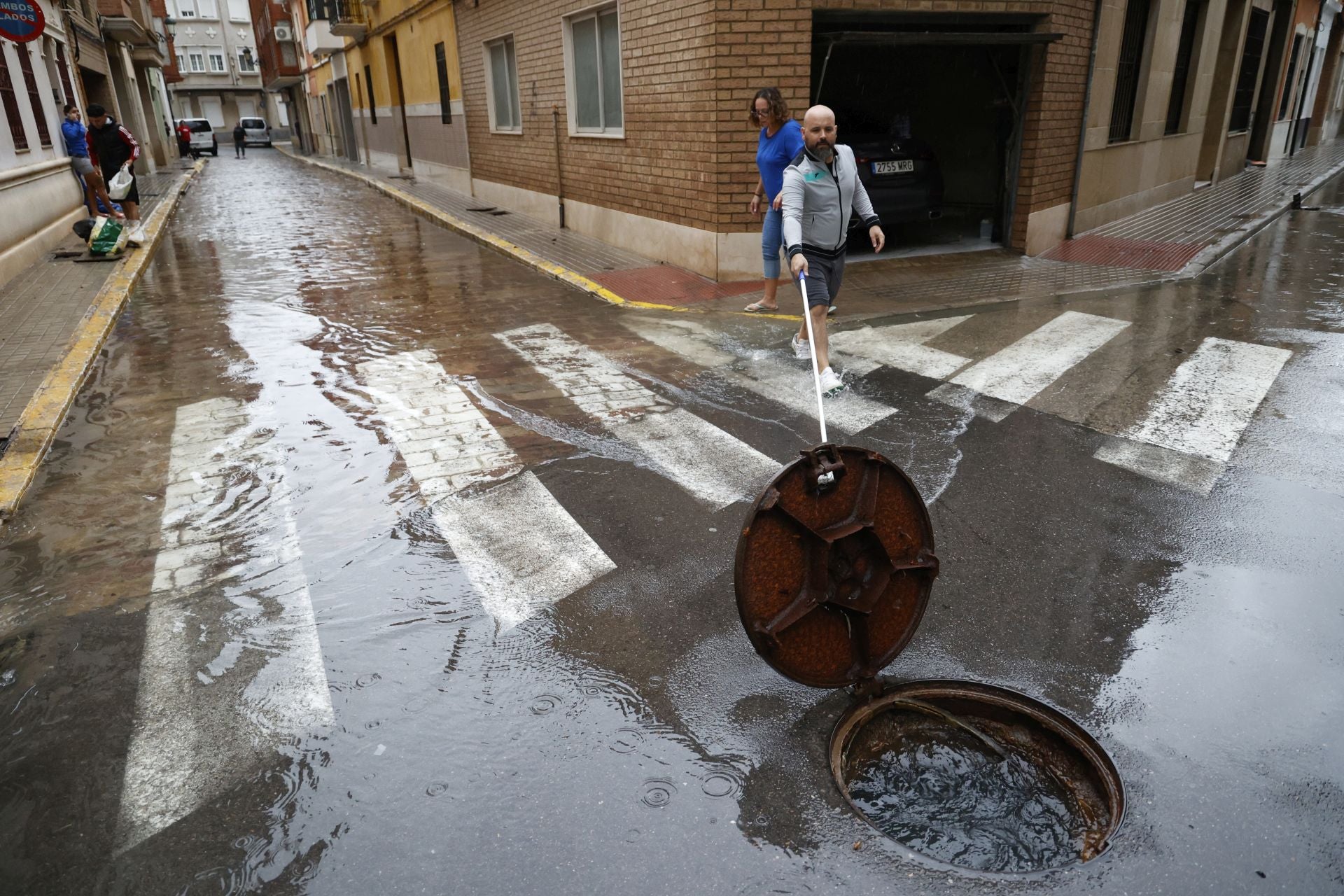FOTOS | Las calles de Sueca anegadas por la tormenta