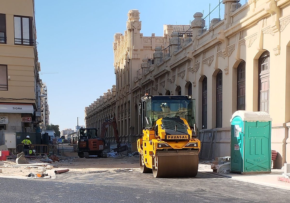 Obras en la calle Alicante.