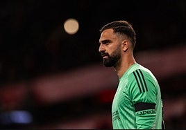 Mamardashvili, en un partido con el Liverpool.