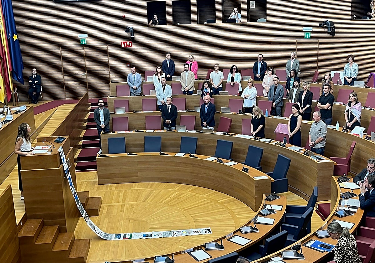 Isaura Navarro, de Compromís, durante su intervención