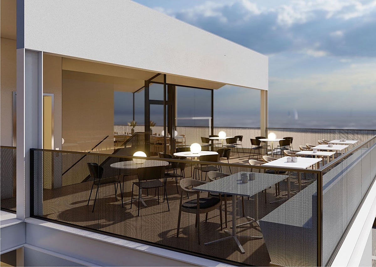 Imagen secundaria 1 - Recreación virtual de los restaurantes nuevos que se instalarán en el paseo marítimo de la Malvarrosa.