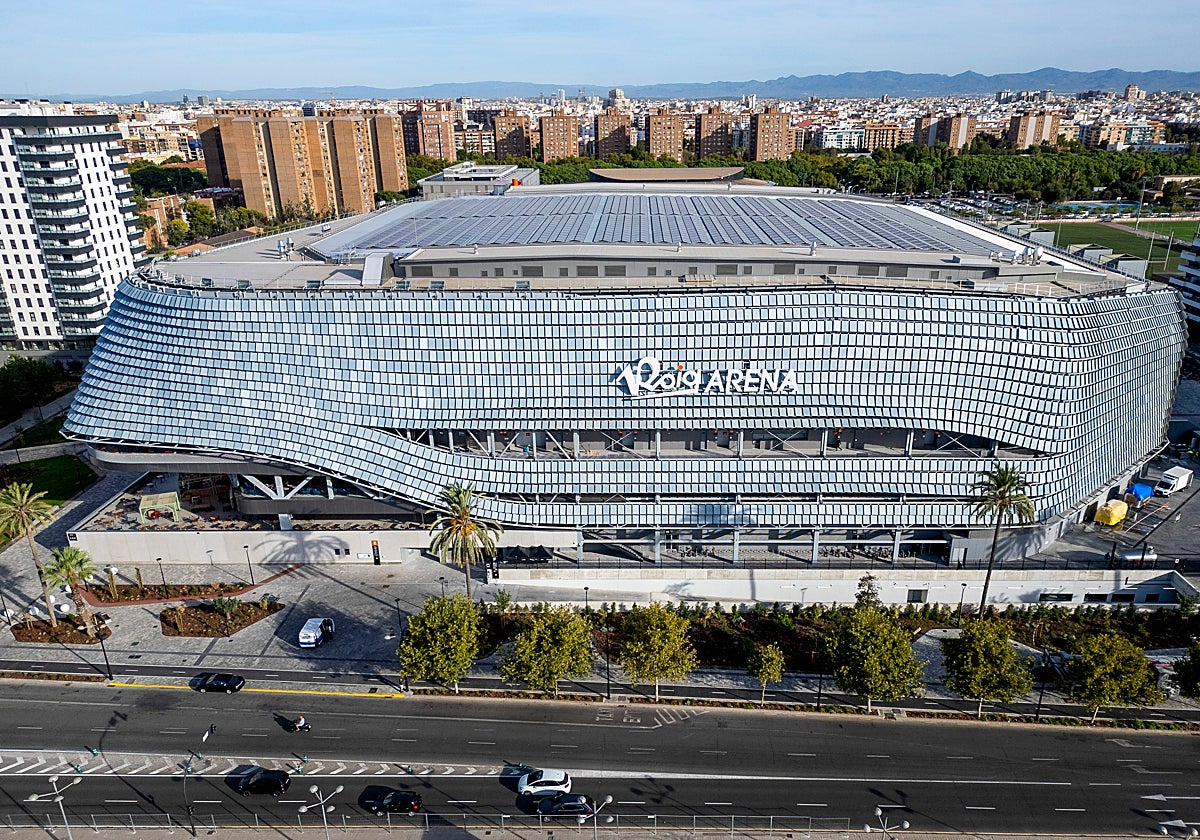 Vista aérea del Roig Arena.