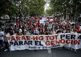 Protesta por Palestina en Valencia.