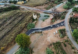 Los dos badenes tras su reconstrucción.