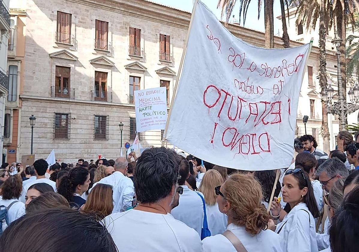 Huelga de médicos en Valencia.