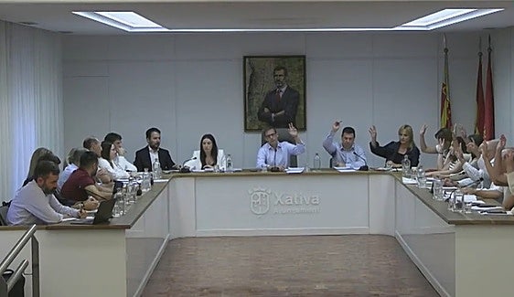 Momento de la votación de las ordenanzas fiscales.