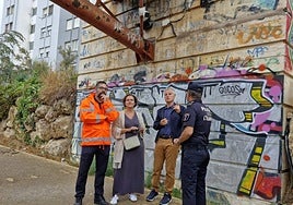 Cámara instalada en el barranco. Paellas en Silla.