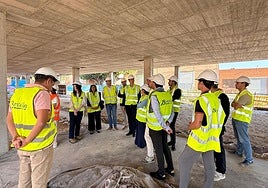 Visita de obras a la residencia el pasado viernes.