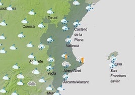 Previsión del tiempo el 9 d'Octubre en la Comunitat.