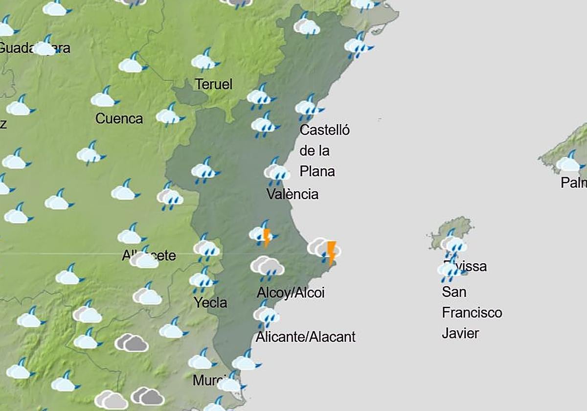 Previsión del tiempo el 9 d'Octubre en la Comunitat.