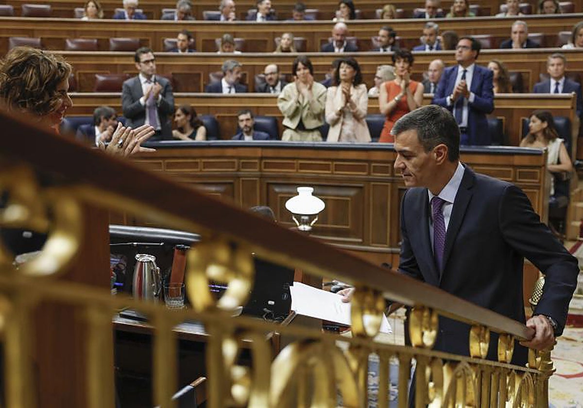 Pedro Sánchez, en el Congreso.