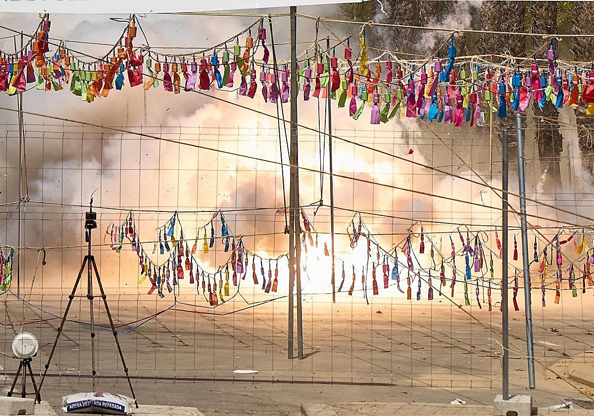 Mascletá en Valencia.