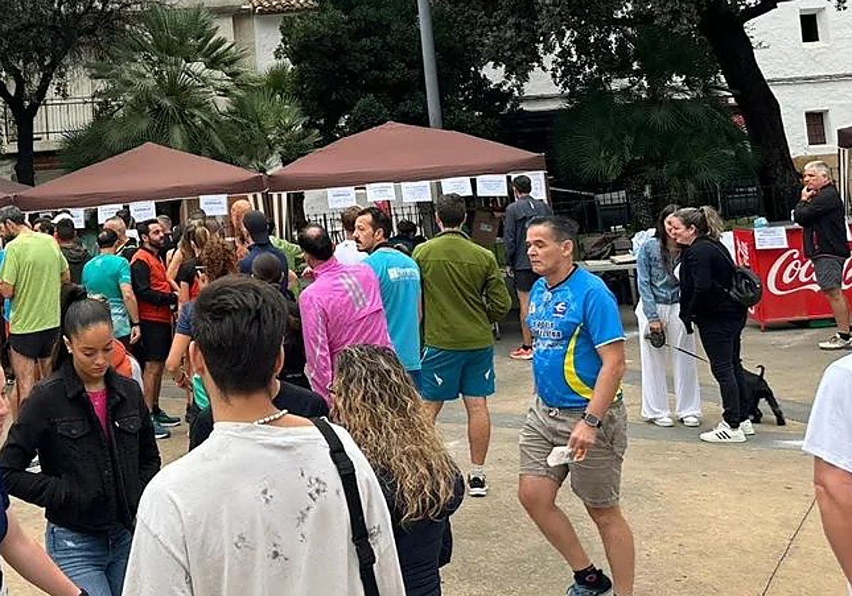 Zona de postmeta de una de las carreras organizadas en Vilamarxant.