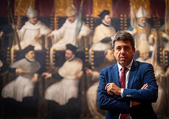 Carlos Mazón, en la sede de la Generalitat.