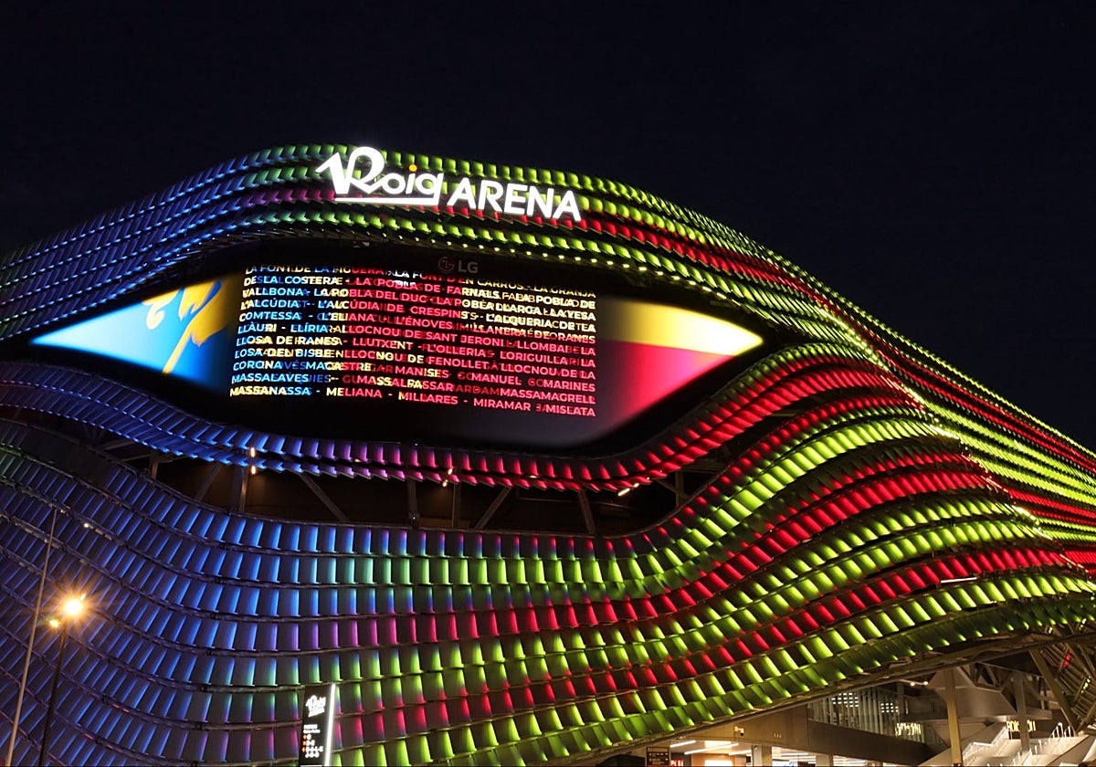 Exterior del pabellón Roig Arena.