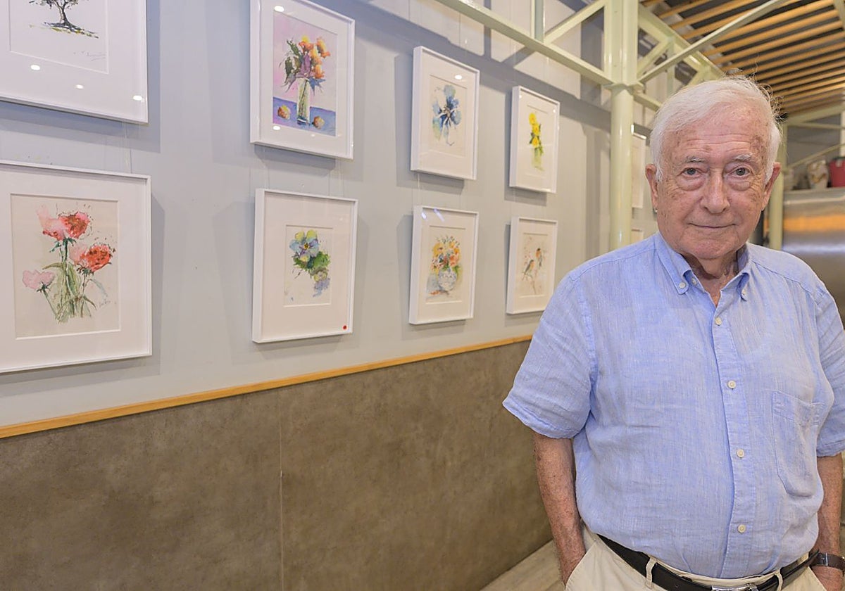 Gonzalo Gómez Luzón, en la inauguración de su exposición.