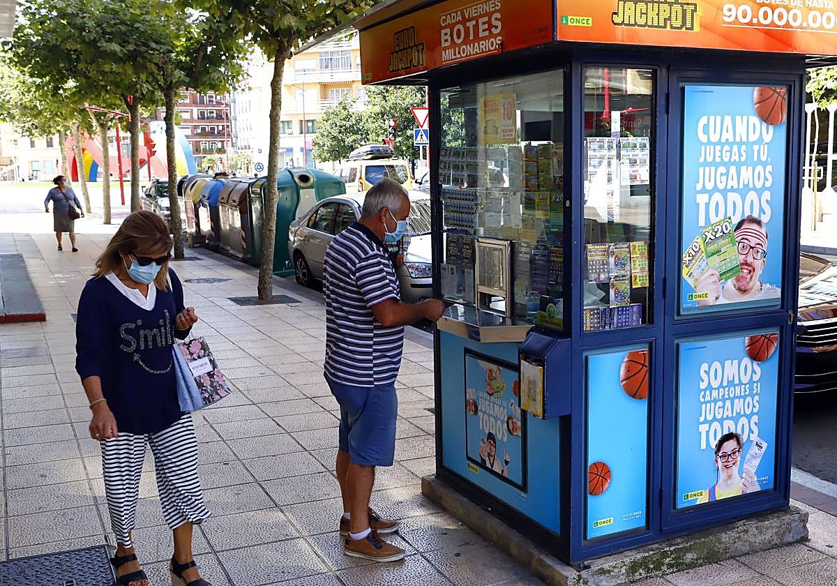 Un quiosco de la ONCE.